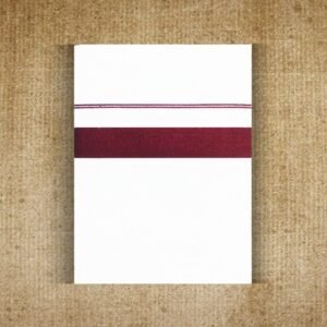 Pure White Double Dhoti with Maroon Big Border – Combed Cotton