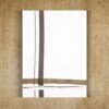 White Double Dhoti with Brown Zari Border Full Angle
