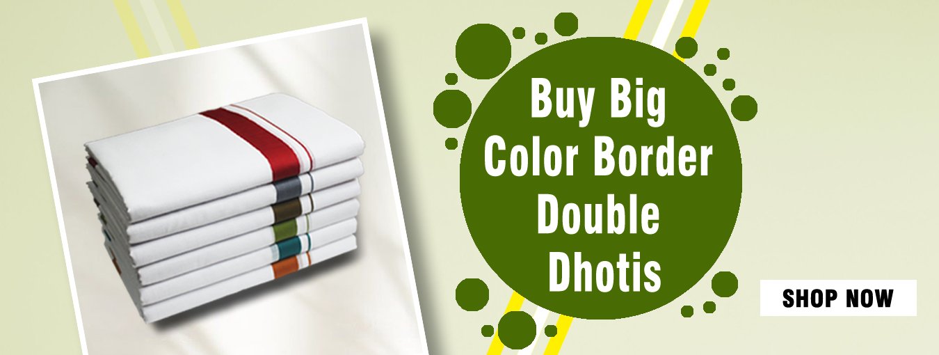 big color border double dhotis